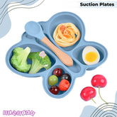 Baby Feeding Essential Baby Dinner Set Infant Training Eating Utensils-Blue